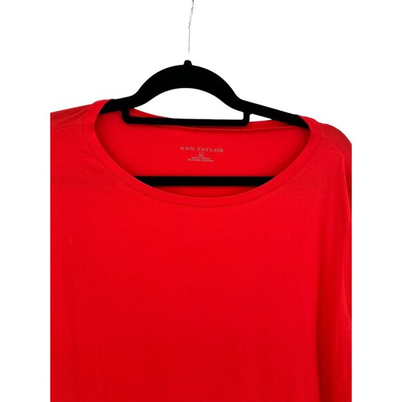 Ann‎ Taylor Factory Tee Shirt Womens Size XL Orange Classic Basic Capsule - Picture 3 of 6